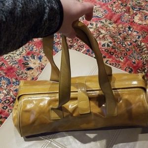 MaxxNY gold/tan leather satchel